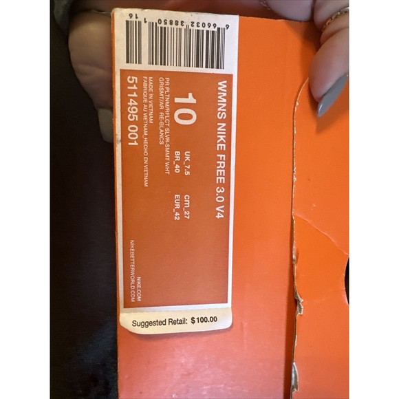 Grey and White Women's Nike Rn Free Sneakers - Running Shoes with Nike Logo 10 - Picture 7 of 7